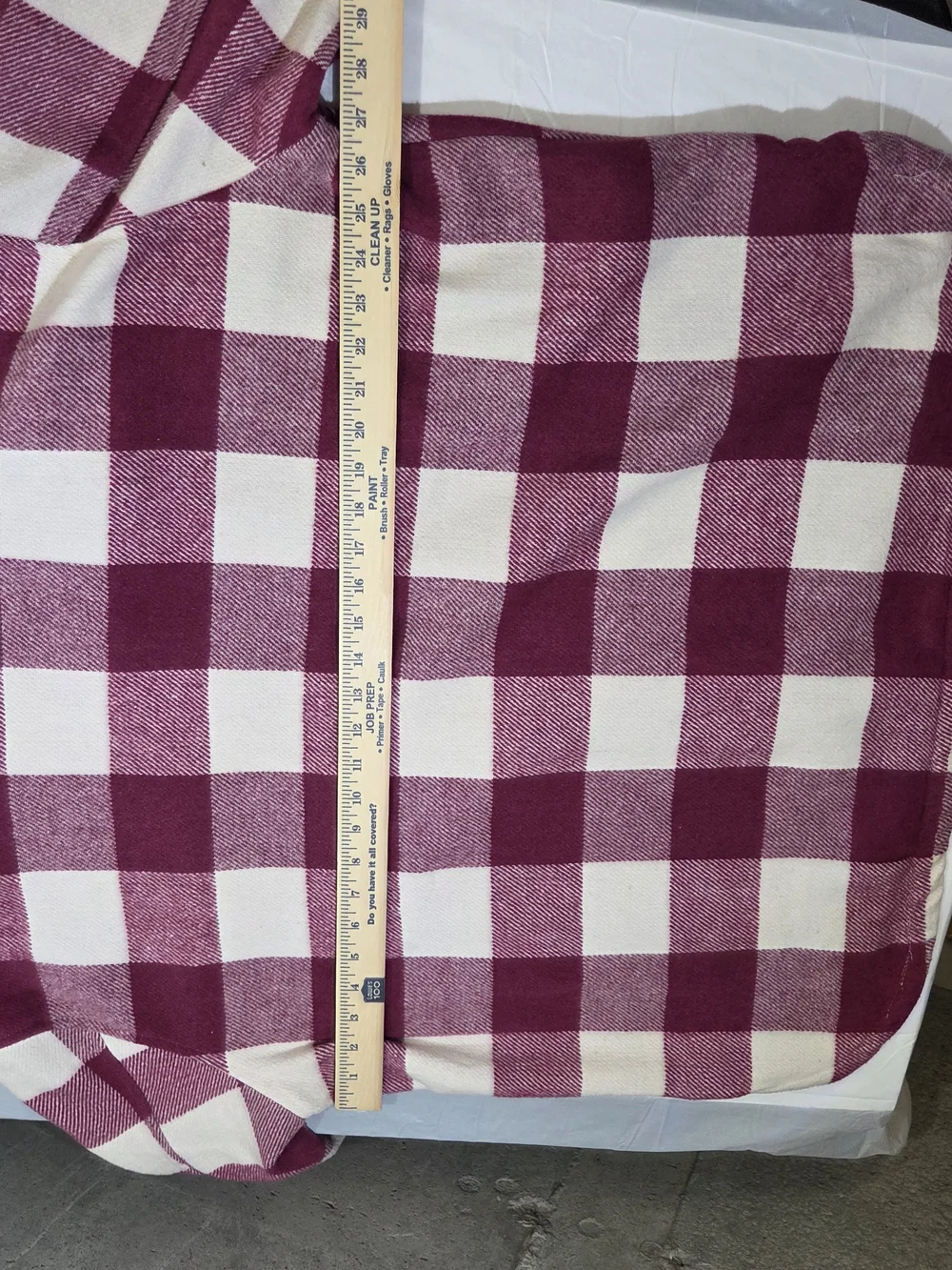 Plaid Utility Jacket in Burgundy & Cream